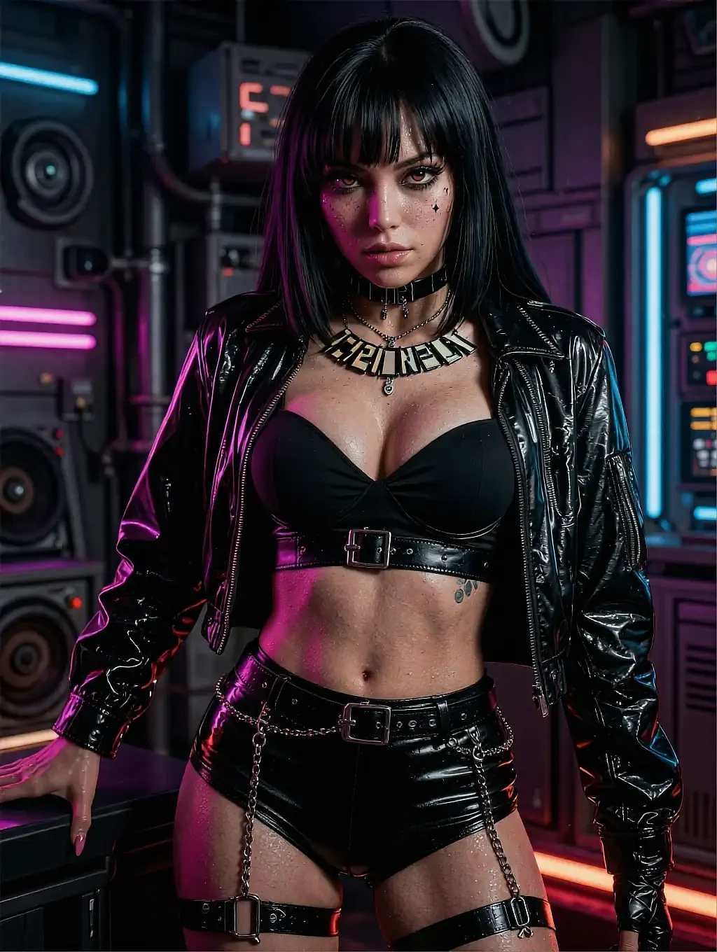 Fictional AI character featured on the first landing page, in a lamplit room